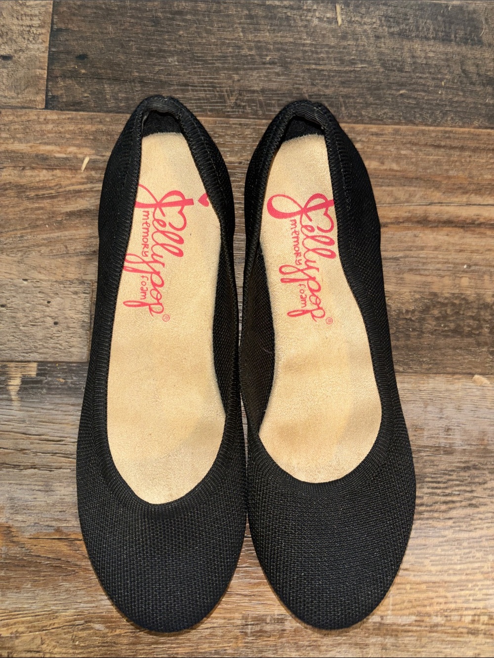 Jellypop Black Women's Knit Ballet Flats